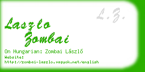 laszlo zombai business card